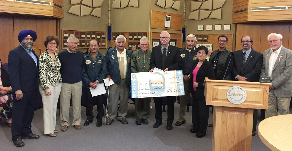 District 2 check presentation to City of Union City Council at the April 11, 2017 Council meeting